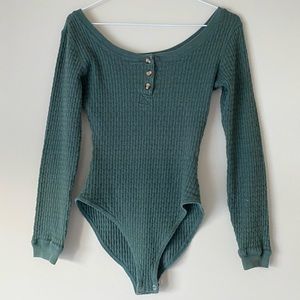 Women’s Green Waffle Cotton Garment - S - Pre-owned